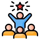Leadership crown and technical tools icon representing management philosophy and engineering skills